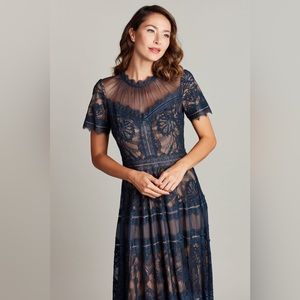 Tadashi Shoji Navy Camilla Gown
